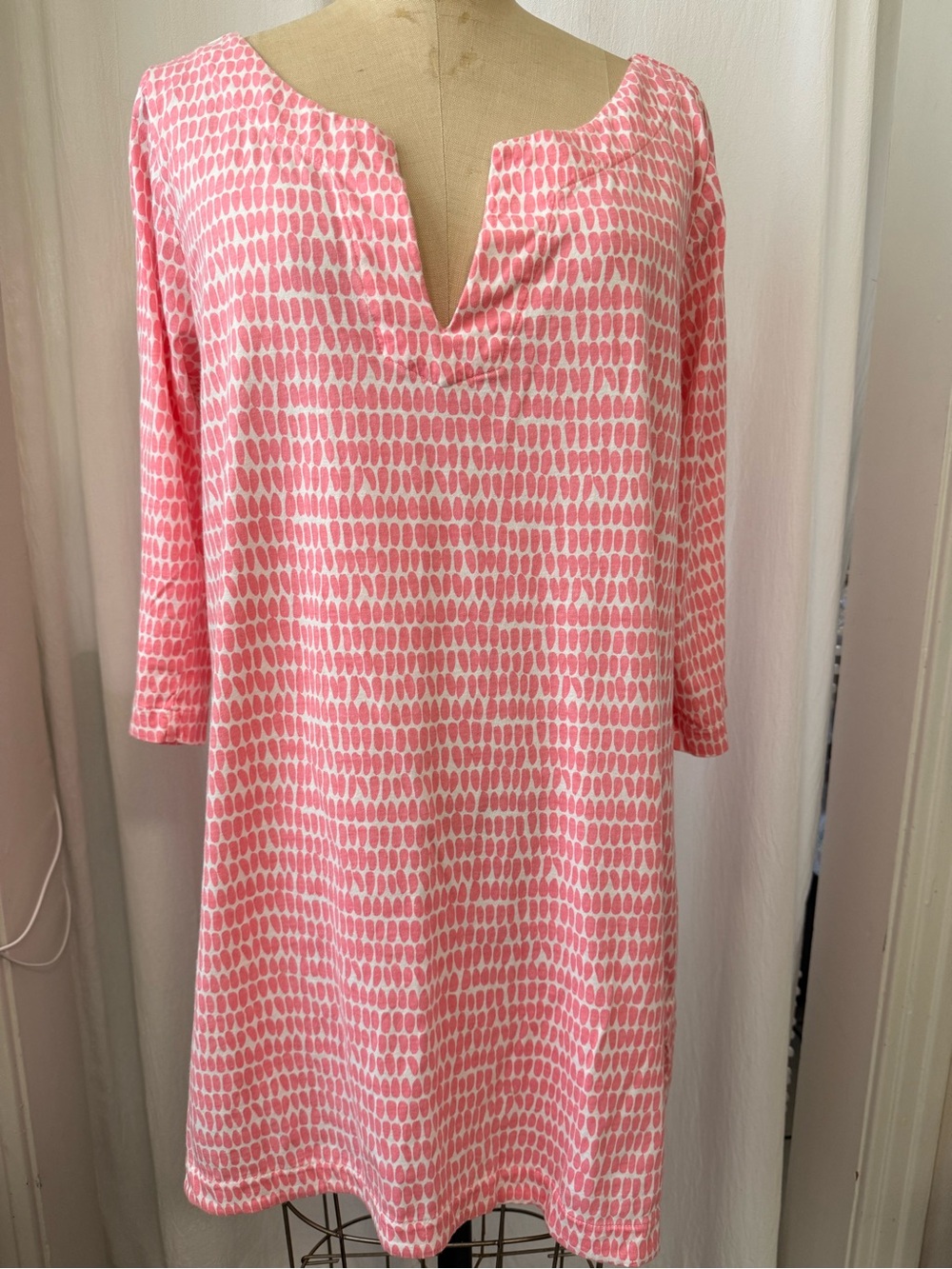 See, Cotton Jersey Printed Dress, sz M